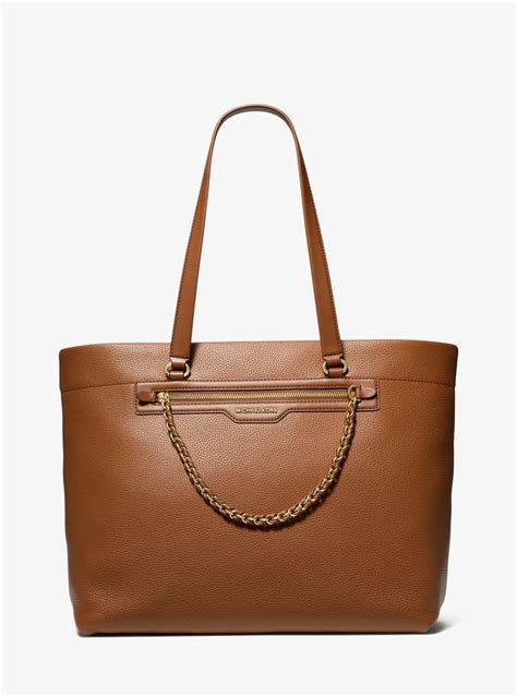 Slater Large Pebbled Leather Tote Bag 